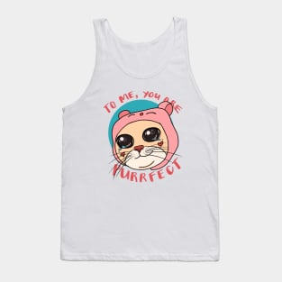 To Me You Are Purrfect Print Design Tank Top